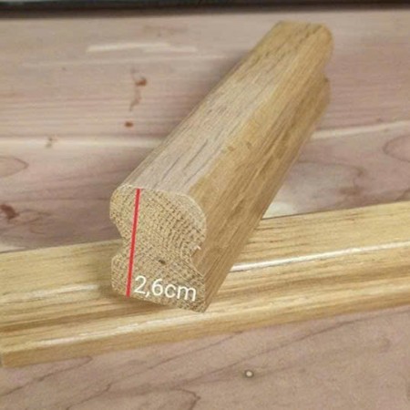 PK : Tay Nắm Tủ Bằng Gỗ Sồi - Bản Gỗ W12cm